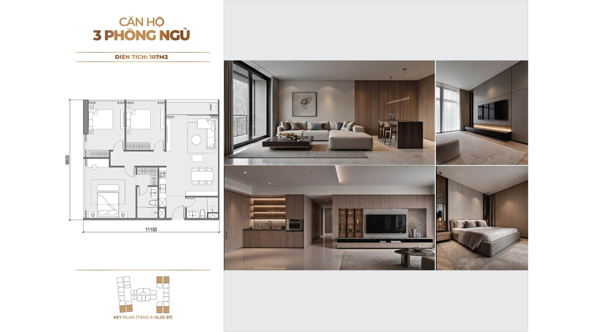 thiết kế căn hộ 3 phòng ngủ dự án sunshine legend city hưng yên