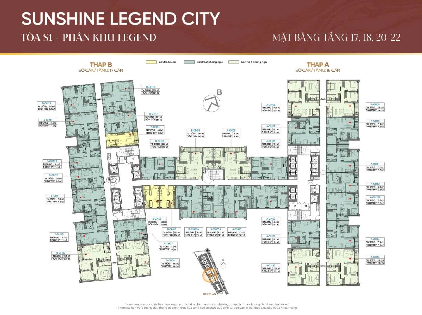 mặt bằng tòa s1 phân khu legend dự án sunshine legend city hưng yên