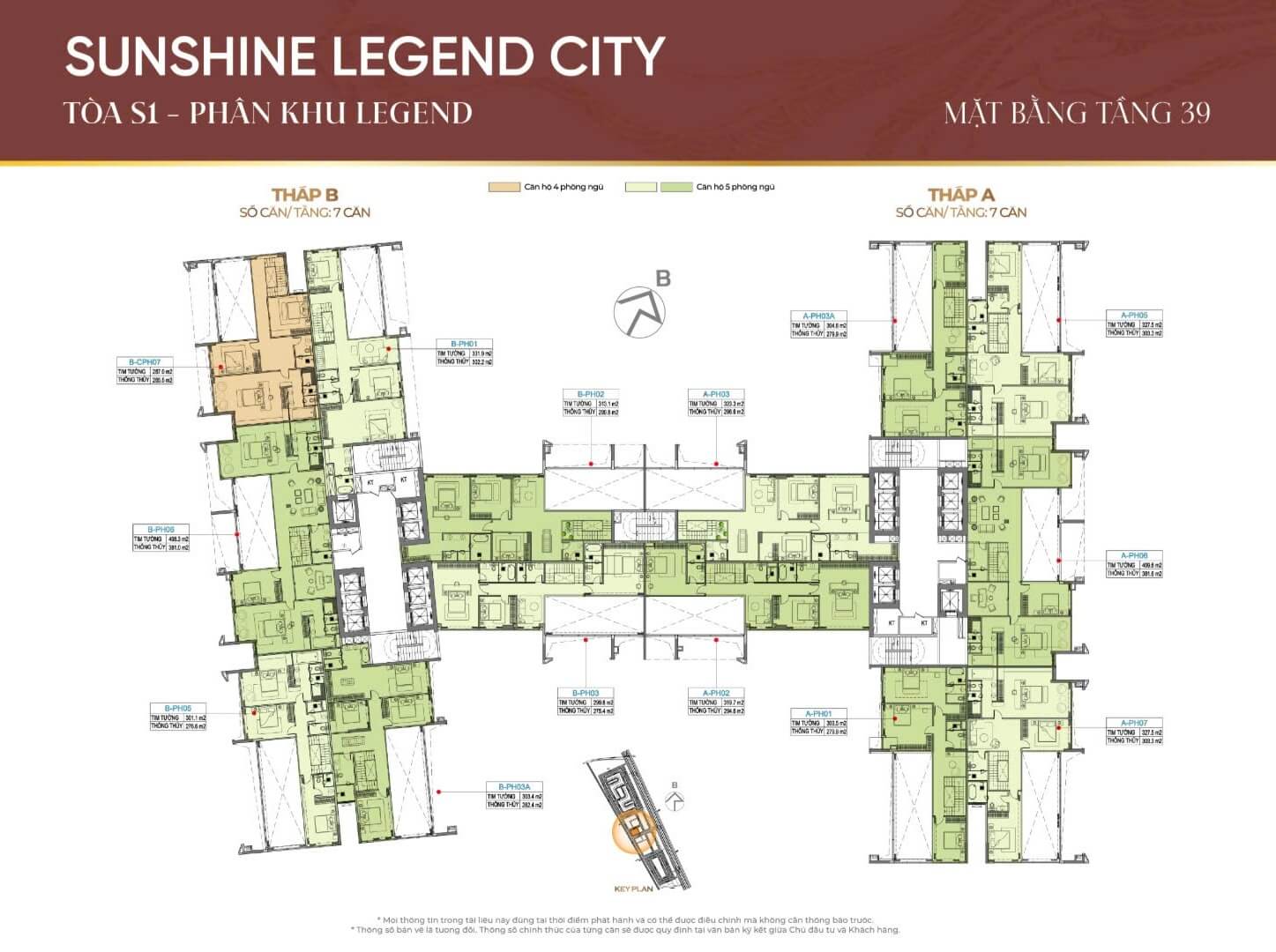 mặt bằng tòa s1 phân khu legend dự án sunshine legend city hưng yên