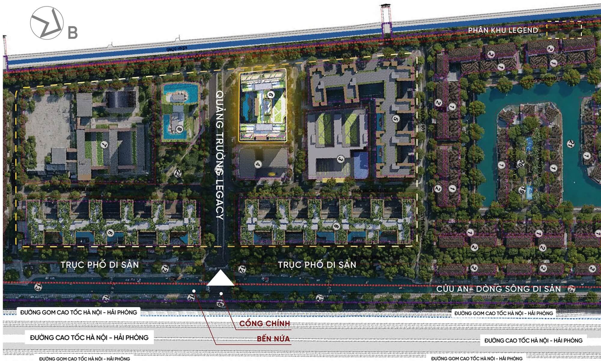 vị trí tòa s1 phân khu legend dự án sunshine legend city hưng yên